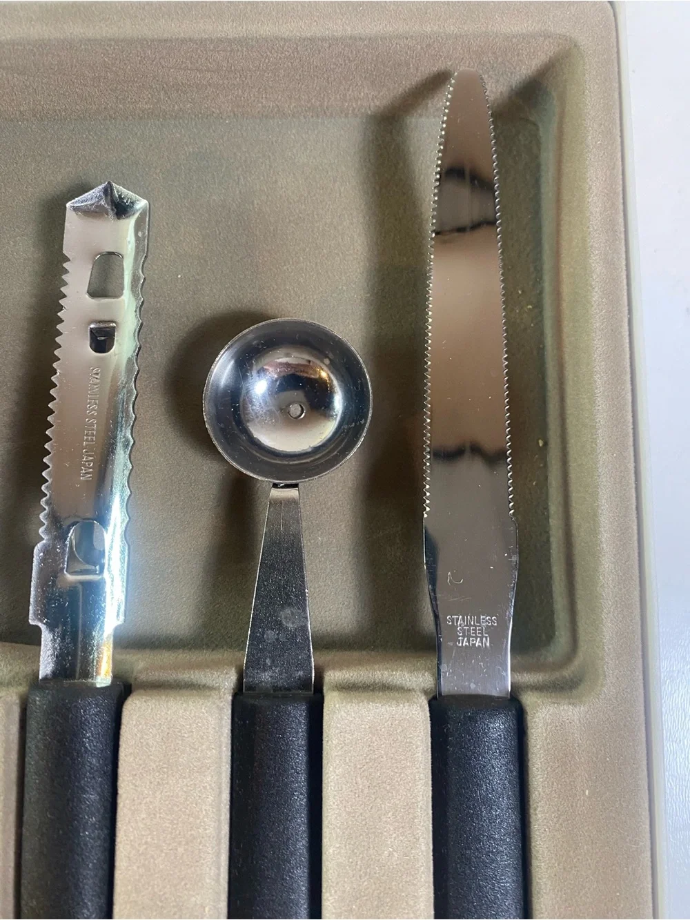 Vintage Set Of 5 Kmart Fruit Vegetable Garnishing Tools In Original Box